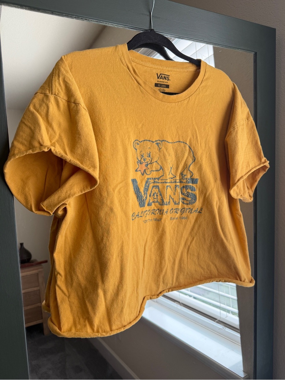 Vans California Bear Reworked Rag Edge Crop Tee